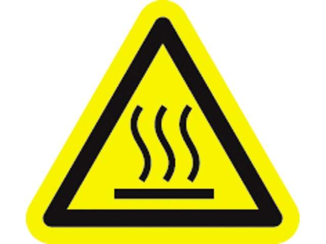 Pas Op! Heet! sticker