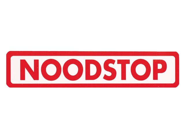 Noodstop, sticker