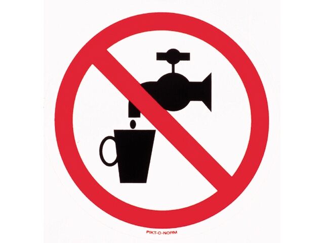 Geen drinkwater sticker