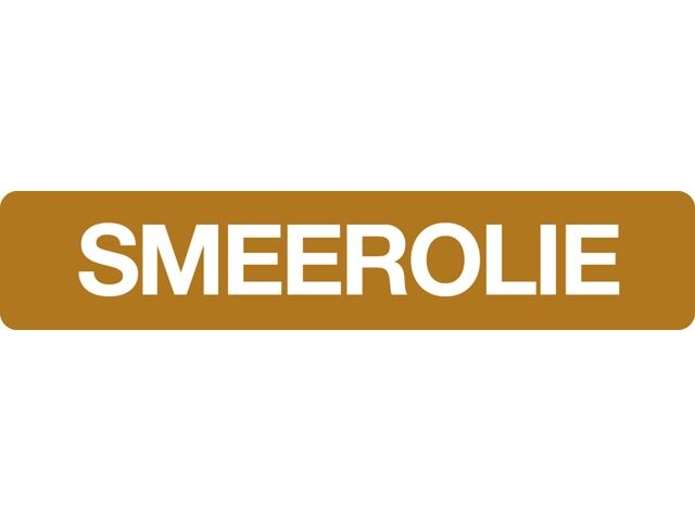 Smeerolie, sticker