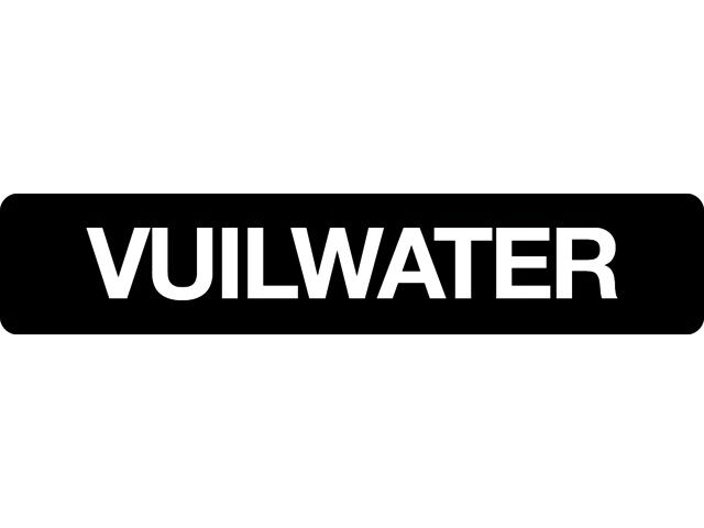 Vuilwater, sticker