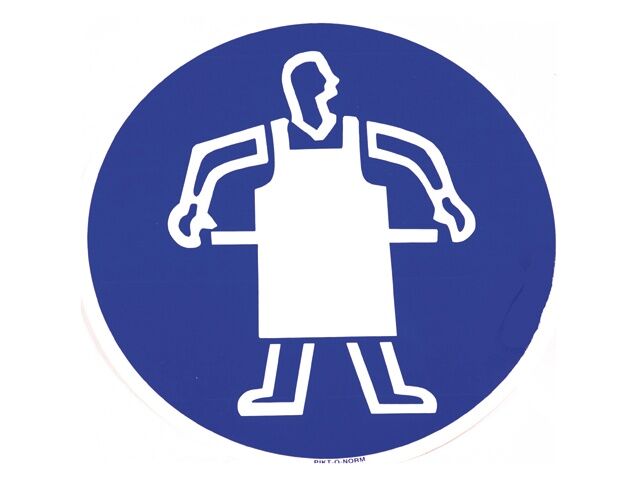 Veiligheid werkschort verplicht, sticker