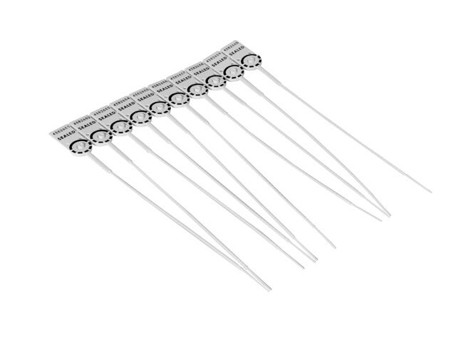 Verzegeling genummerd wit Verzegeling genummerd wit