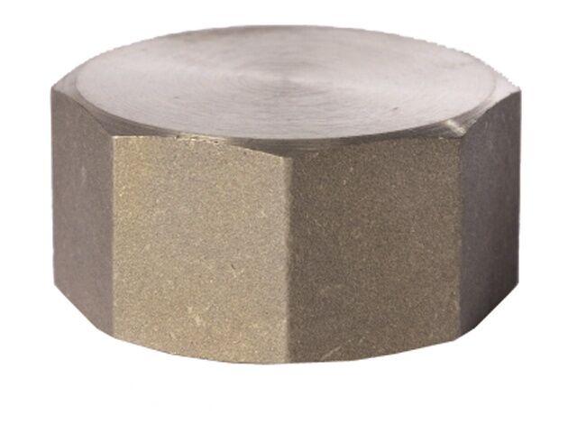 Pijpdop messing zeskant