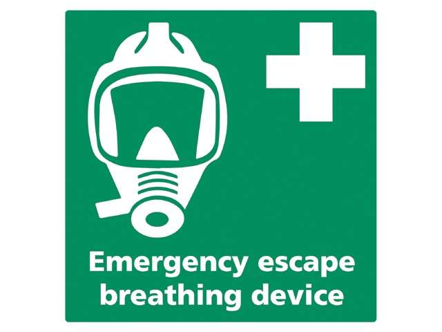 Vluchtmasker en tekst sticker