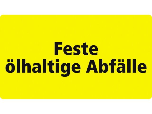 Feste ölhaltige Abfälle, sticker