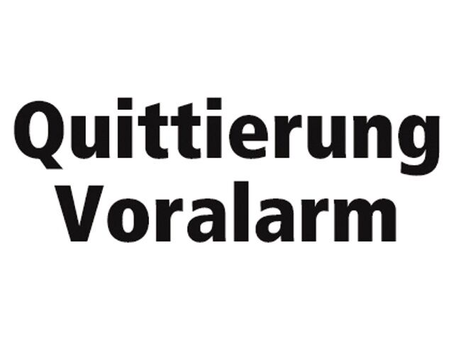 Quittierung Voralarm sticker