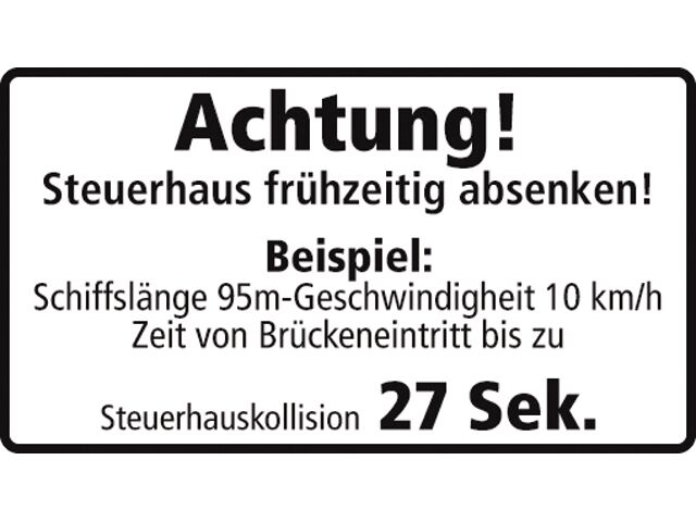 Steuerhaus frühzeitig absenken sticker